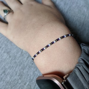 Pride bracelet, Ace Asexual Subtle Pride Jewelry, Tiny Small LGBTQ+ Stretch Bracelet