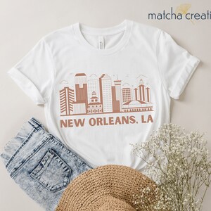 Nova Orleans Louisiana The Big Easy Classic Retro Vintage Camiseta unissex de manga curta Mardi Gras Tee