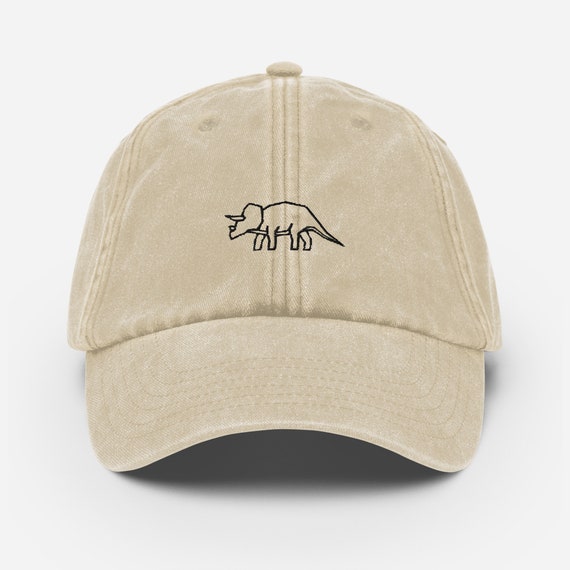Embroidered Triceratops Vintage Dad Hat | Dinosaur Lover