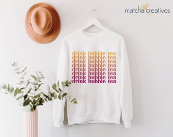 Boba Drink Sweatshirt | Bubble Tea Lover, Japanese Kawaii Style