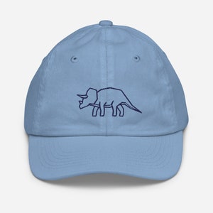 Toddler Kid Hat Dinosaur | Triceratops Dinosaur Lover Hat | Dino Lover Kid Hat | Embroidered Baseball Cap Kids Boy Girl