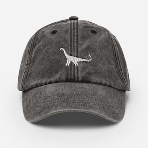 Vintage Dad Hat Dinosaur | Brontosaur Dinosaur Lover Hat | Vintage Dad Hat | Embroidered Cap