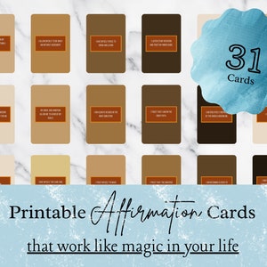 Ultimate Positive Affirmation Cards Printable | Affirmation Deck | Manifestation Cards | Law of Attraction | Self Love | Positivity Cards