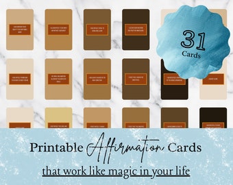 Ultimate Positive Affirmation Cards Printable | Affirmation Deck | Manifestation Cards | Law of Attraction | Self Love | Positivity Cards
