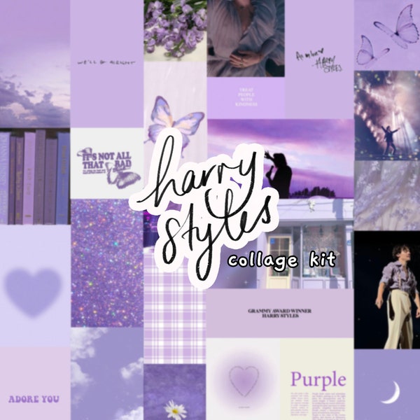 custom harry styles purple collage kit