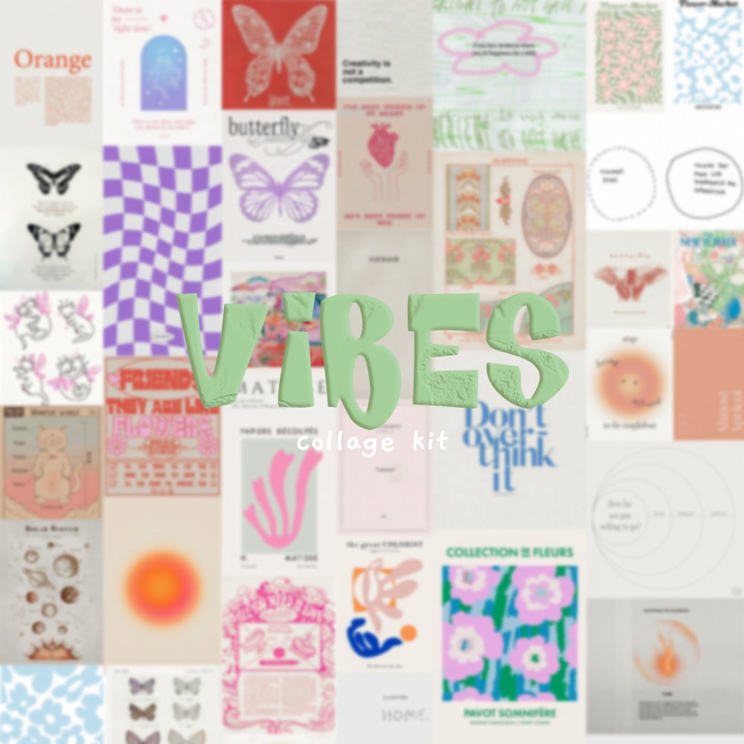 Vibes Wall Collage Kit Dorm Room [digital Only] - Etsy