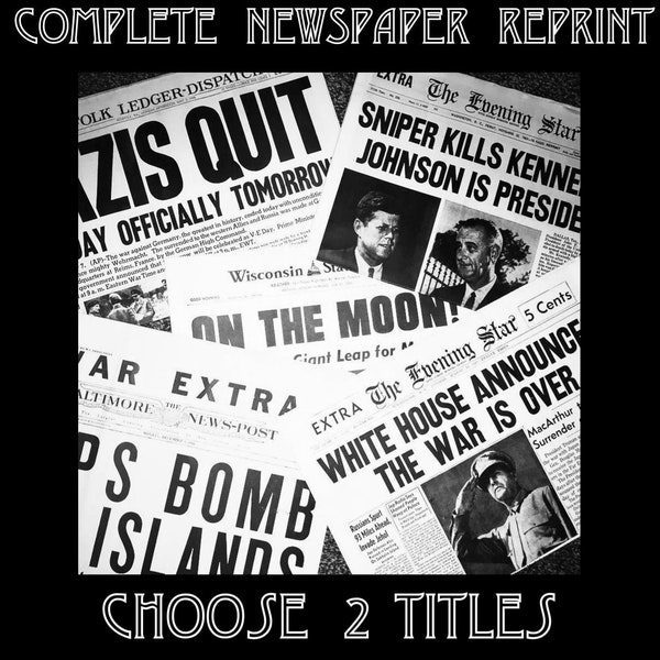 CHOOSE 2! - Complete Historical Newspaper Reprints