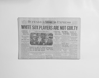 Newspaper Reprint - "White Sox Players Are Not Guilty," Buffalo Express, August 3, 1921