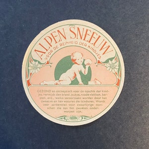 1920s Original Vintage Dutch Baby Powder Label – Art Nouveau