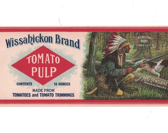 Wissahickon Brand - Tomato Pulp Can Label - H.G. Longaker Co. - Federalsburg, Maryland