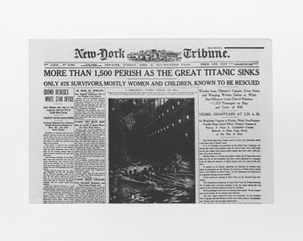 Newspaper Reprint - Titanic: "More Than 1,500 Perish as the Great Titanic Sinks," New-York Tribune, April 16, 1912