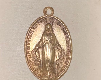 Vintage Miraculous Mary (1830) Medal Pendant