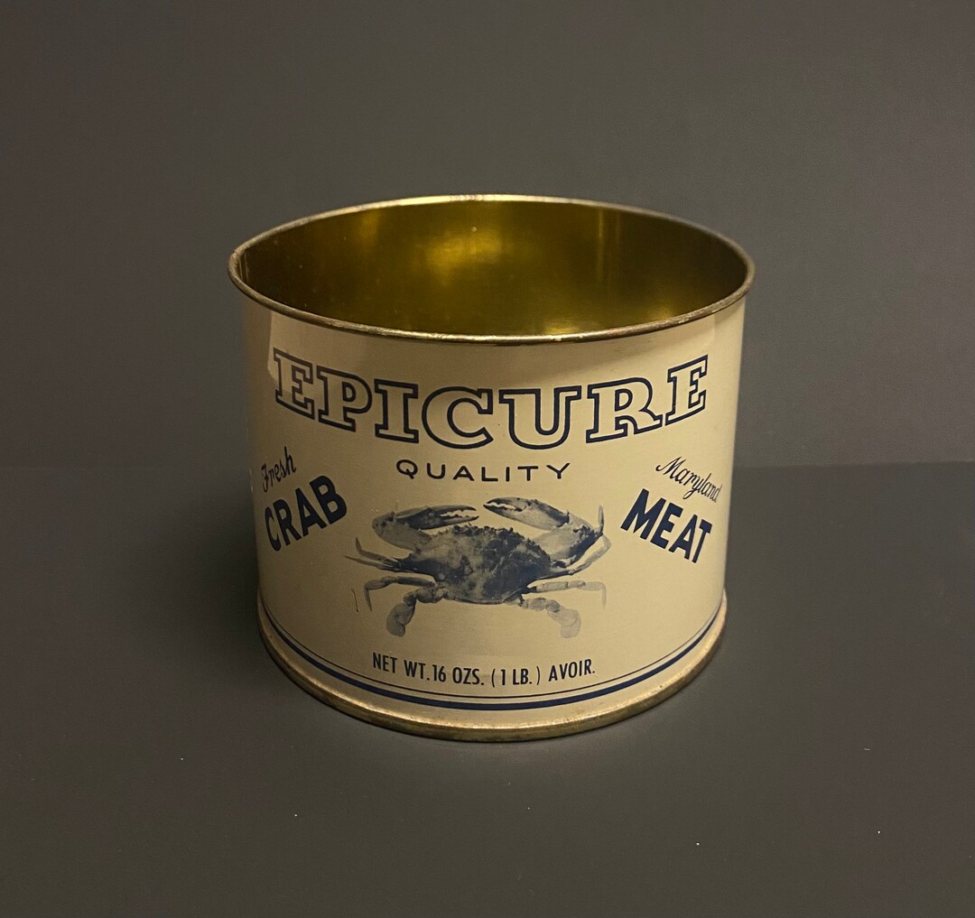 Epicure Maryland Crab Meat Tin Etsy