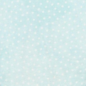 Little Lambies Woolies Light Aqua Polka Dots Cotton Flannel priced by the HALF YARD | Maywood Studio | MASF18506-QW