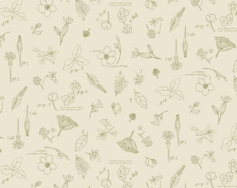 CLEARANCE SALE /Marked down | Wildwood Wander fabric sold by the half yard | Sketchbook | By Katherine Lenius for Riley Blake |C12432-TAFFY