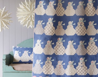 Tilda Happy Winter Snowman Quilt Kit |  52.5 in x 71 in | Featuring Tilda Classic Basics