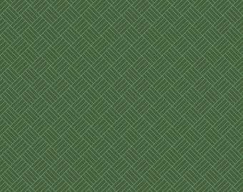 CLEARANCE SALE /Marked down | Wildwood Wander fabric sold by the half yard | Crosshatch | By Katherine Lenius for Riley Blake |C12435-HUNTER