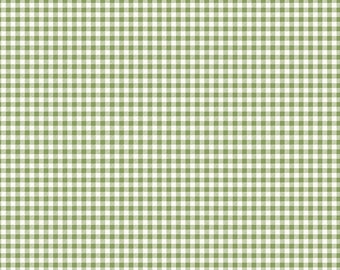 Bee Ginghams fabric sold by the half yard | Tina gingham in green | By Lori Holt of Bee in my Bonnet for Riley Blake | C12553-LETTUCE