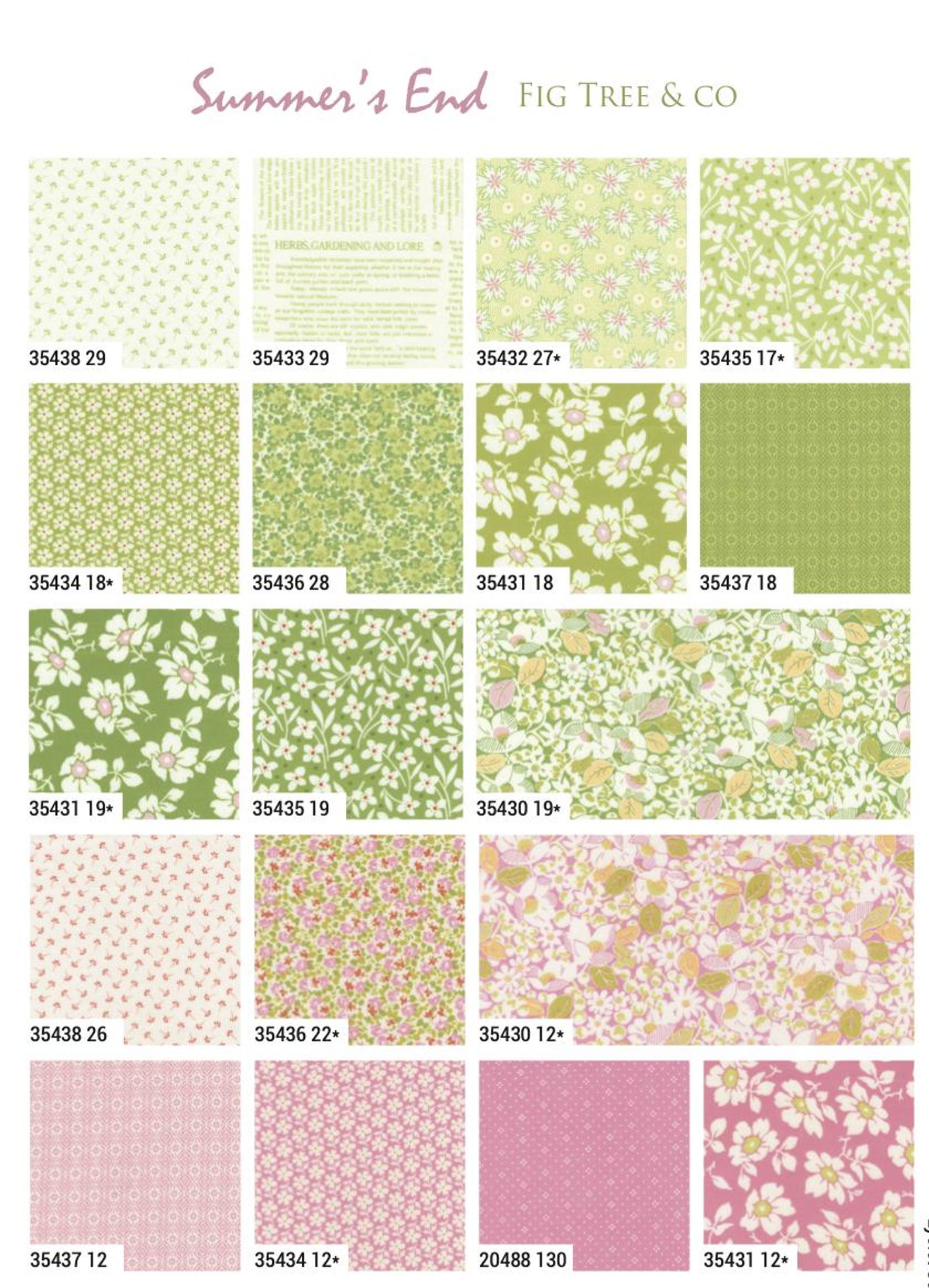 Summers End Fat Quarter Bundle | 40 Pieces | by Joanna Figueroa of Fig ...