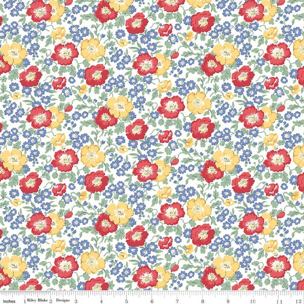 Liberty Fabrics Riviera fabric yardage | Sold by the HALF YARD | Coastal Flowers | Coastal/beach fabric | 01666451A