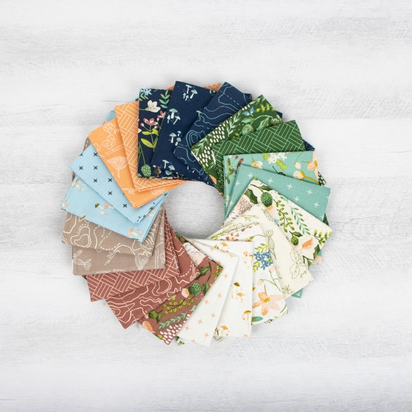 Wildwood Wander full collection fabric bundle | 21 pieces | By Katherine Lenius for Riley Blake | Fat quarters, half-yards | Store cut