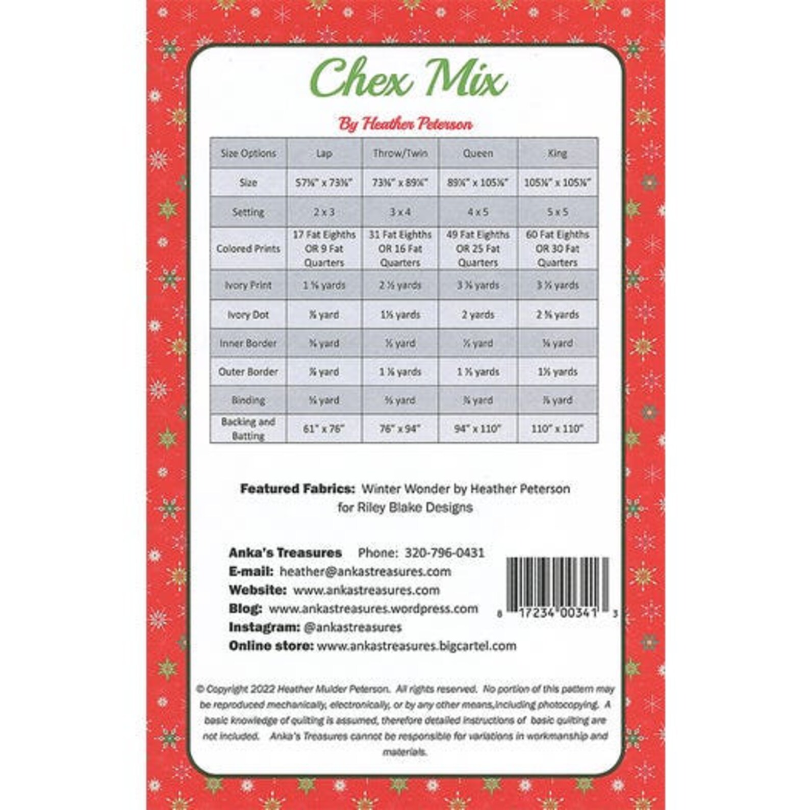 Winter Wonder Chex Mix Quilt Kit by Heather Peterson for Etsy