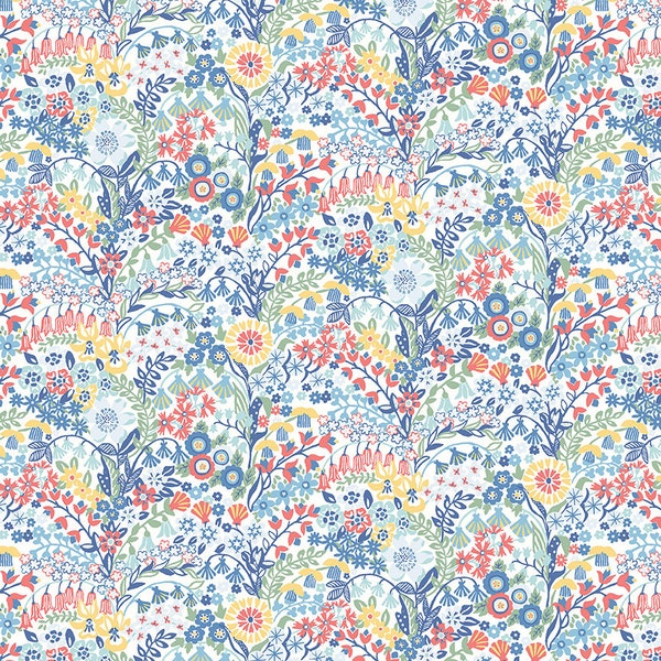Liberty Fabrics Riviera fabric yardage | Sold by the HALF YARD | Shell Garden | Floral coastal/beach fabric | 01666457A