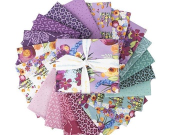 Floralicious full collection fat quarter bundle | 21 pieces | By Lila Tueller for Riley Blake | Factory cut | FQ-13480-21