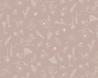 CLEARANCE SALE /Marked down | Wildwood Wander fabric sold by the half yard | Sketchbook | By Katherine Lenius for Riley Blake |C12432-TAUPE
