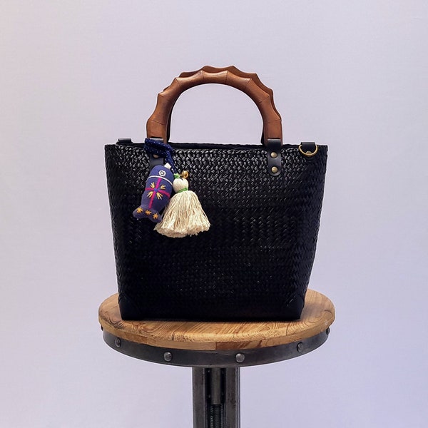 Straw handbag with straw handle main image 0