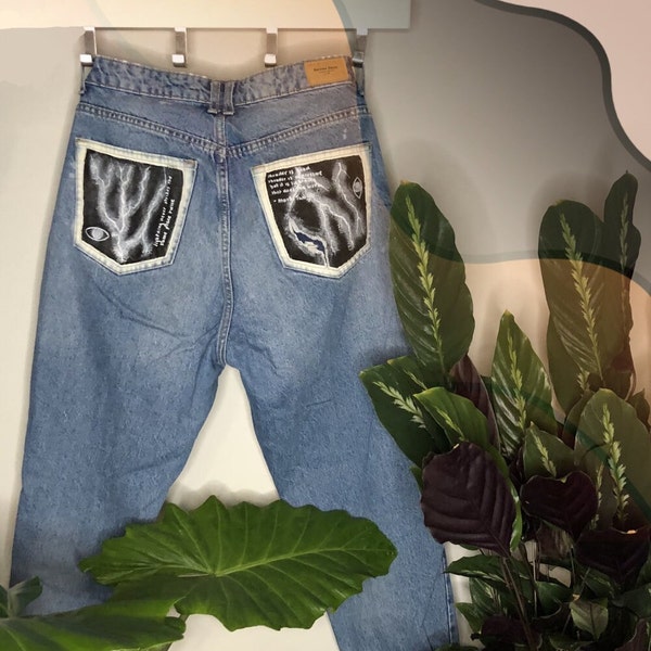 Lightning Jeans Etsy