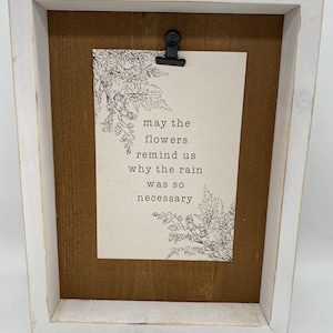 Wood frame w/ interchangeable cards
