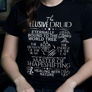 Druid T-Shirt - World of Warcraft Inspired Gamer Gift, WoW Class Tee for Horde or Alliance