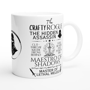 Rogue Coffee Mug - World of Warcraft Inspired Gamer Gift, WoW Class Mug for Horde or Alliance