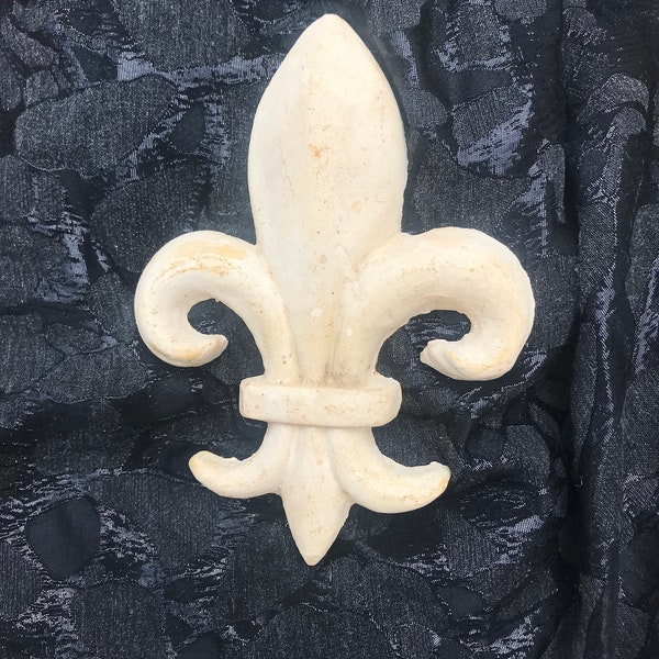 Unused masons Fleur de lys House facade French motif stone house facard