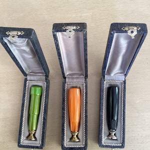 Art Deco bakelite style French seals desk top writing equipment Price is for all three unused