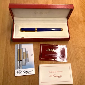 Genuine Vintage  Dupont ink roller pen box and papers