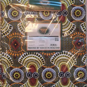Vlisco Wax Hollandais Fabrics (6 Yards)