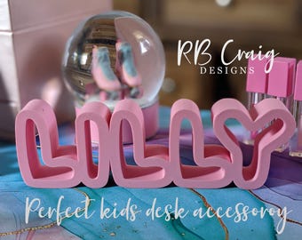 Personalized 3D Printed Name Sign: Custom Nursery Decor, desk accessory, newborn photo prop