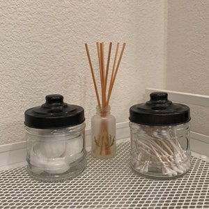 Glass Jar with Metal Lid - Laundry, Bathroom, Kitchen Storage and more!