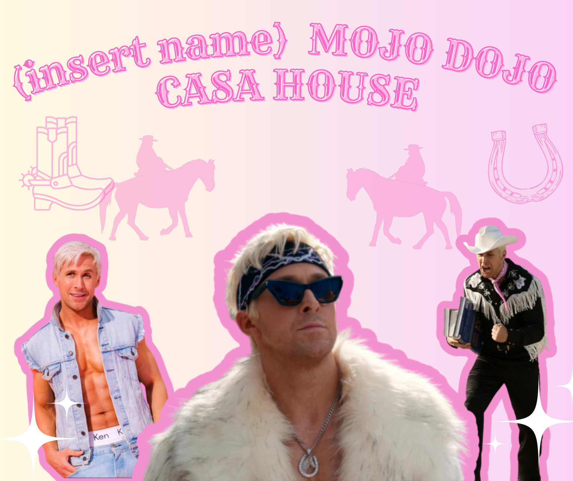 Custom Barbie Movie, Ken's Mojo Dojo Casa House Print