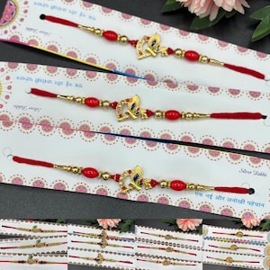 Set of 6 Rakhi for Hindu Festival Raksha Bandhan Rakhadi Rakhee Wrist Band8