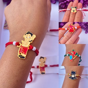 Set of 4 Rakhi for Hindu Festival Raksha Bandhan Dora Rakhadi Children&#39;s Rakhee Kids Rakhee