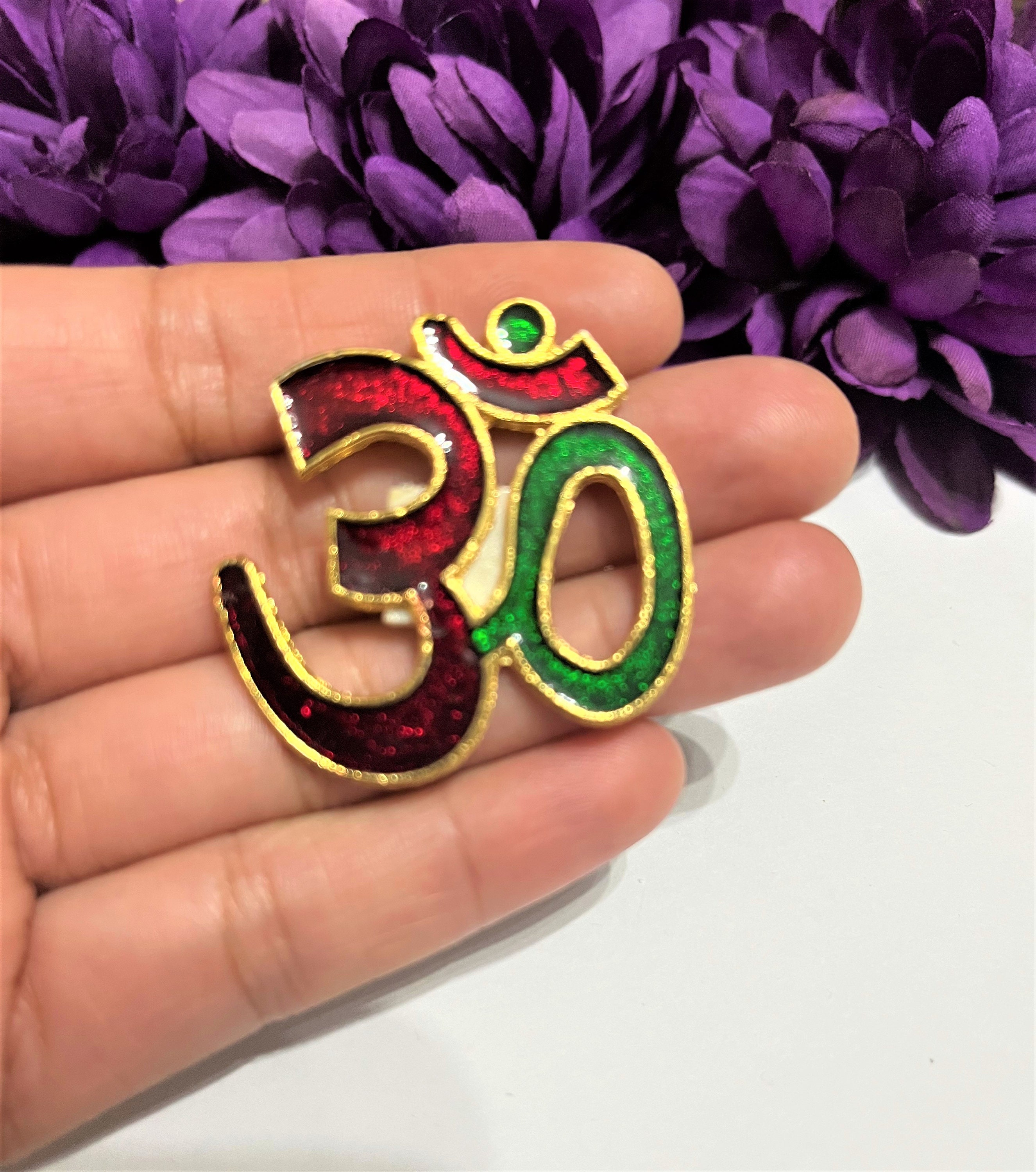 Meenakari Kundan Hindu OM Symbol for Front Door OM Rangoli for Diwali