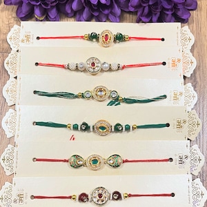 Rakhi for Hindu Festival Raksha Bandhan Dora Rakhadi Rakhee Beaded Wrist Band Red Dora Red Rakhadi Rakhee R7