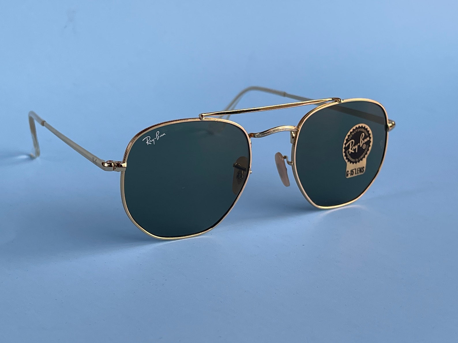 Marshall sunglasses / RayBan classic rb3648 001 / Gold frame Etsy