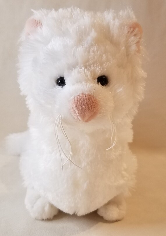 kinz Classic Snow Cap Ferret HM831 Super Soft White Plush Etsy