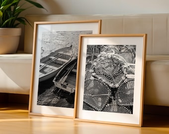Black and White Vintage Nautical Prints: Maritime Wall Art (Digital Download)