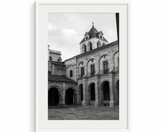 Archway Wall Art: Black and White Churh Photography (Digital Download)