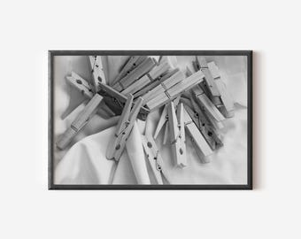 Farmhouse Laundry Wall Art: Black and White Wash Room Decor (Digital Download)